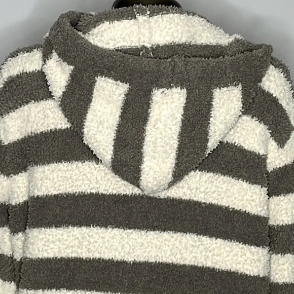 Barefoot Dreams Cozy Chic Striped Hooded Robe (NO BELT) - Size 1 (Small) - Picture 5 of 8